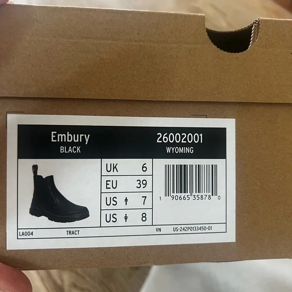 Dr. Martens Black Combat Boots with Yellow Stitching - Picture 4 of 5